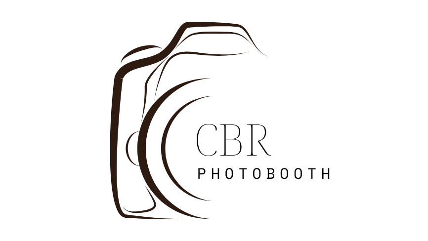 Logo of a camera with CBR photobooth written inside